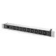 DIGITUS DN-95429 19" 1U PDU 230V 10A 9xIEC C13 aljzat IEC C14 csatlakozó 2m elosztósor