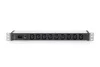DIGITUS DN-95429 19" 1U PDU 230V 10A 9xIEC C13 aljzat IEC C14 csatlakozó 2m elosztósor