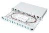 DIGITUS DN-96331/3 19" 1U 12xLC duplex OM3 toldóval pigtaillel és kötőkazettával szerelt optikai patch panel