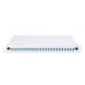   DIGITUS DN-96332/9 19" 1U 24xLC duplex OS2 toldóval pigtaillel és kötőkazettával szerelt optikai patch panel