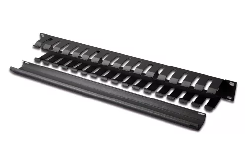 DIGITUS DN-97617 19" 1U fekete csatornás kábelvezető levehető fedéllel