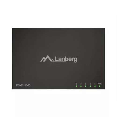 Lanberg 5 portos Gigabit Desktop Switch, fémházas, 12V