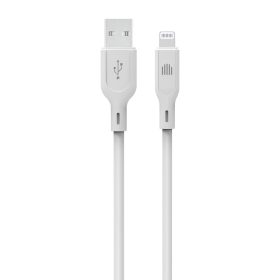 Dviced Cable USB-A to Lightning silicone 1,25m - White