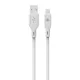 Dviced Cable USB-A to Lightning silicone 1,25m - White