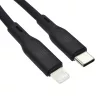 Dviced Cable USB-C to Lightning silicone 1,25m - Black