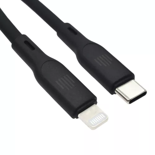 Dviced Cable USB-C to Lightning silicone 1,25m - Black