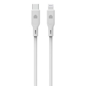 Dviced Cable USB-C to Lightning silicone 1,25m - White