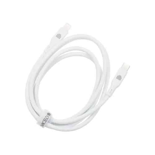 Dviced Cable USB-C to Lightning silicone 1,25m - White