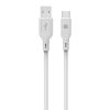 Dviced Cable USB-A to USB-C silicone 1,25m - White