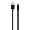 Dviced Cable USB-A to Lightning Nylon Textile 0,25m - Black