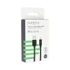 Dviced Cable USB-A to Lightning Nylon Textile 0,25m - Black