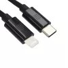 Dviced Cable USB-C to Lightning Nylon Textile 0,25m - Black