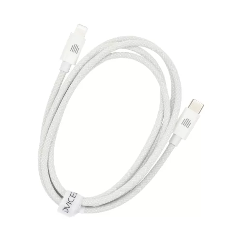 Dviced Cable USB-C to Lightning Nylon Textile 1,25m - White