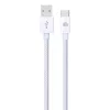 Dviced Cable USB-A to USB-C Nylon Textile 1,25m - White
