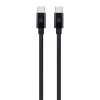 Dviced Cable USB-C to USB-C Nylon Textile 0,25m - Black