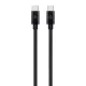 Dviced Cable USB-C to USB-C Nylon Textile 0,25m - Black