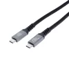 Dviced USB4 Braided Cable, 80 Gbps, 240 W, (Thunderbolt compatible), 1m - Black