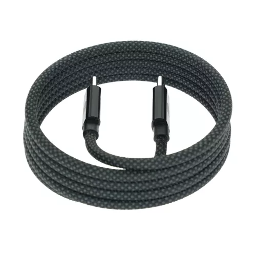 Dviced Magnetic Braided Cable USB-C to USB-C, 1,25m - Dark Grey