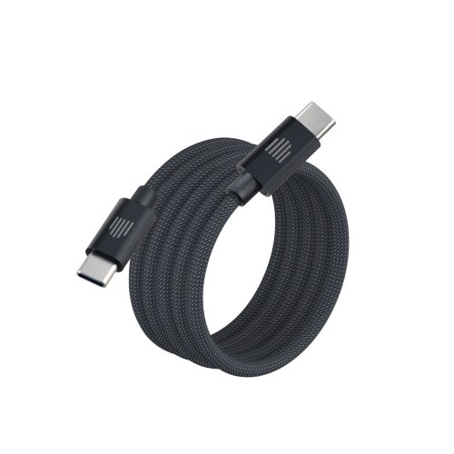 Dviced Magnetic Braided Cable USB-C to USB-C, 1,25m - Dark Grey