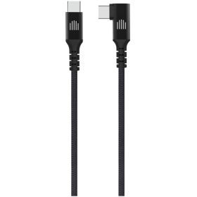 Dviced Angled Braided cable USB-C to USB-C, 1,25m - Black