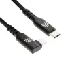 Dviced Angled Braided cable USB-C to USB-C, 1,25m - Black