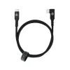 Dviced Angled Braided cable USB-C to USB-C, 1,25m - Black