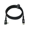 Dviced Angled Braided cable USB-C to USB-C, 1,25m - Black