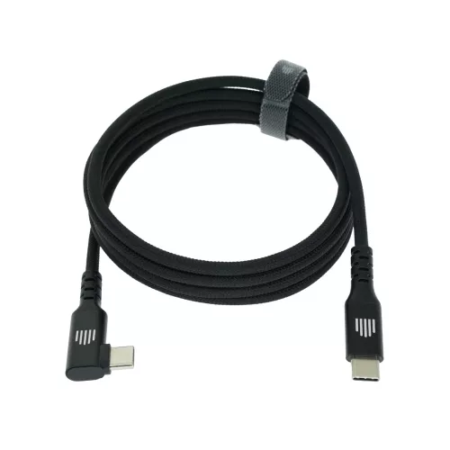 Dviced Angled Braided cable USB-C to USB-C, 1,25m - Black