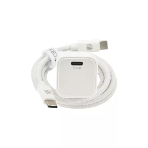 Dviced Wall charger 30W GaN USB-C EU w cable - White