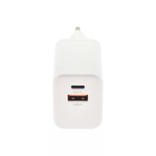 Dviced Wall charger 35W GaN 1 USB-A, 1 USB-C EU - White