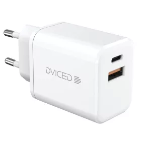   Dviced Wall charger 35W GaN 1 USB-A, 1 USB-C EU w cable - White