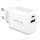 Dviced Wall charger 35W GaN 1 USB-A, 1 USB-C EU w cable - White