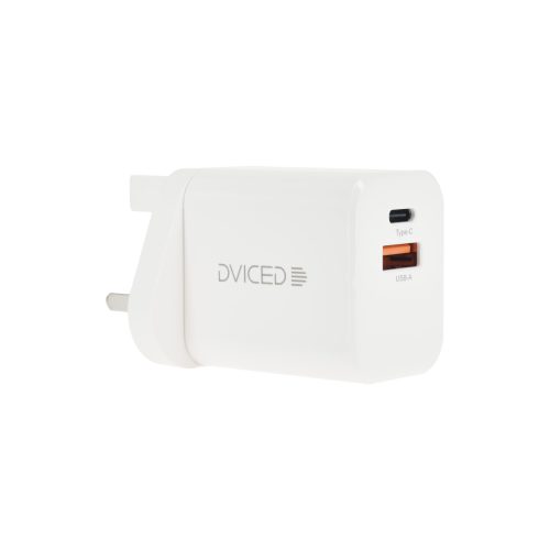 Dviced Wall charger 35W GaN 1 USB-A, 1 USB-C UK - White
