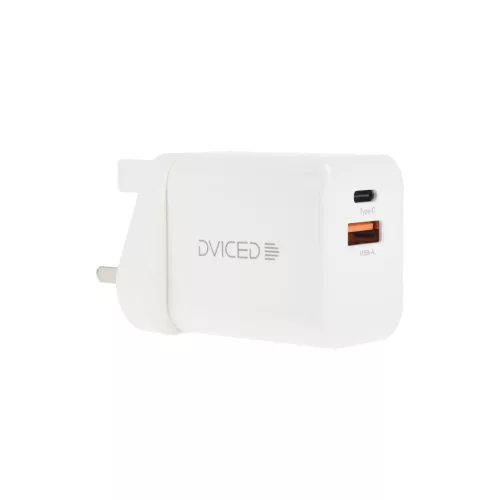 Dviced Wall charger 35W GaN 1 USB-A, 1 USB-C UK - White