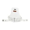 Dviced Wall charger 35W GaN 1 USB-A 1 USB-C UK w cable - White