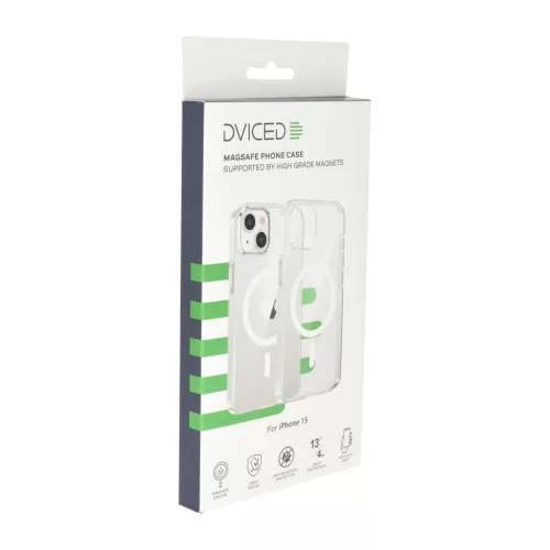 Dviced Magsafe iPhone 15 clear case - White