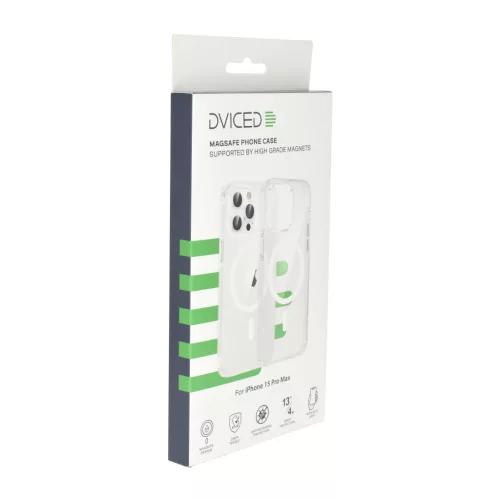 Dviced Magsafe iPhone 15 Pro Max clear case - White
