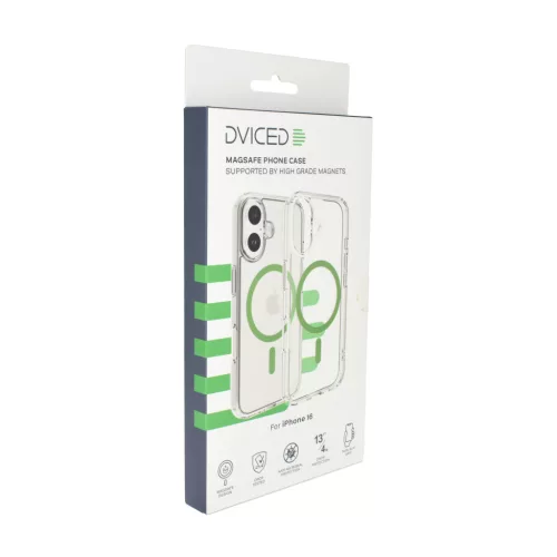 Dviced Magsafe iPhone 16  clear case - Green