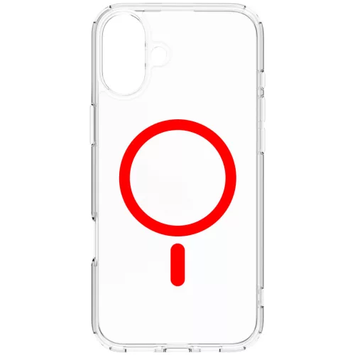 Dviced Magsafe iPhone 16 Plus clear case - Red
