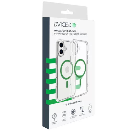 Dviced Magsafe iPhone 16 Plus clear case - Green