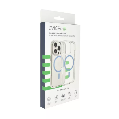 Dviced Magsafe iPhone 16 Pro clear case - Blue