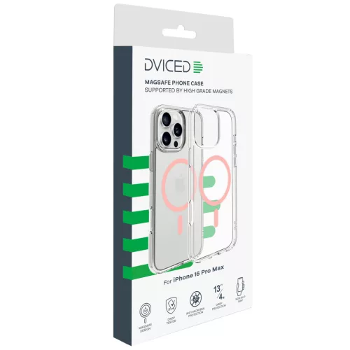 Dviced Magsafe iPhone 16 Pro Max clear case -Pink