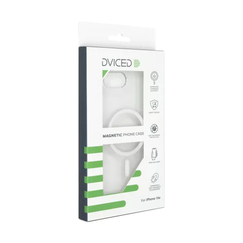 Dviced Magnetic iPhone 16e clear case - White