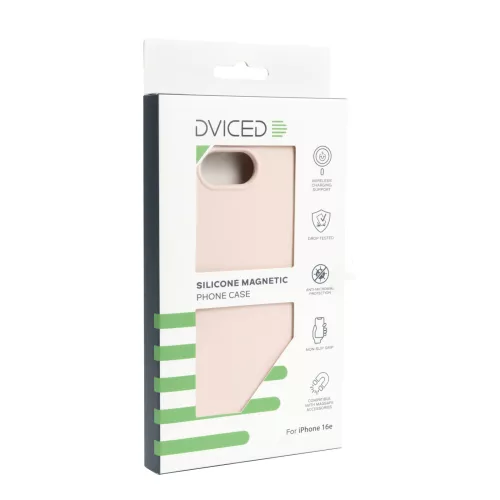 Dviced Silicone Magnetic iPhone 16e case - Pink