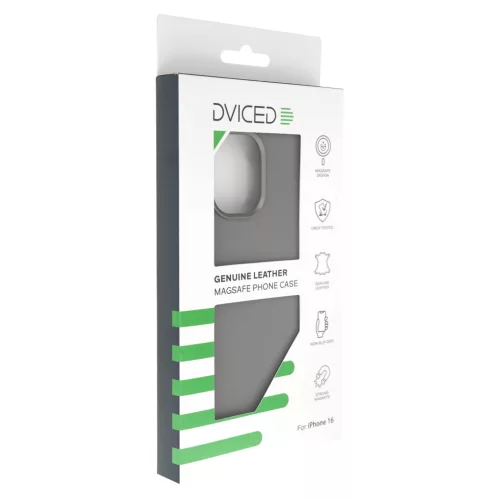 Dviced Leather case with magsafe for iPhone 16 - Grey