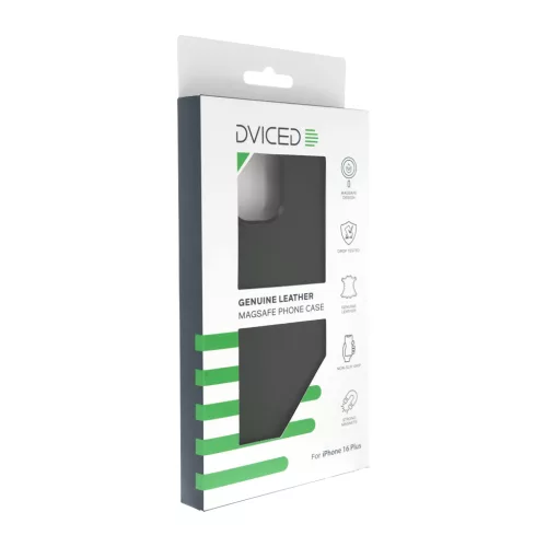 Dviced Leather case with magsafe for iPhone 16 Plus - Black