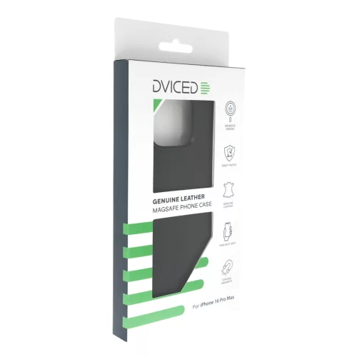 Dviced Leather case with magsafe for iPhone 16 Pro Max - Black