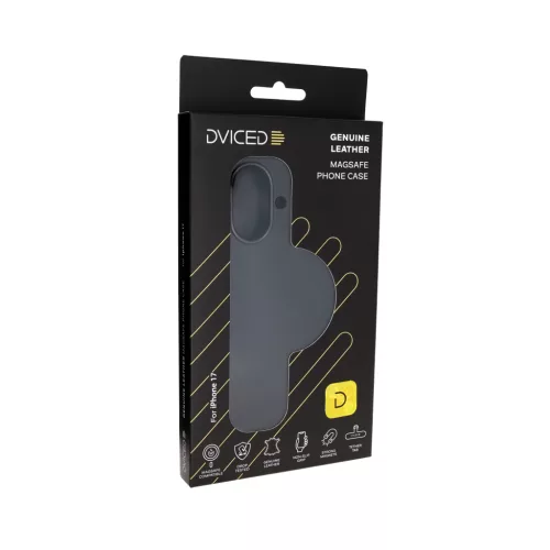 Dviced Leather MagSafe iPhone 17 case - Black
