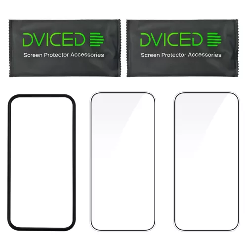 Dviced Tempered glass screen protector edge to edge for iPhone 16 Pro with applicator Duo Pack