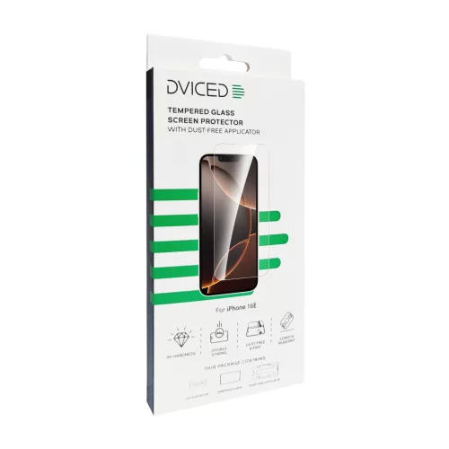Dviced Tempered glass screen protector for iPhone 16e with dust-free applicator